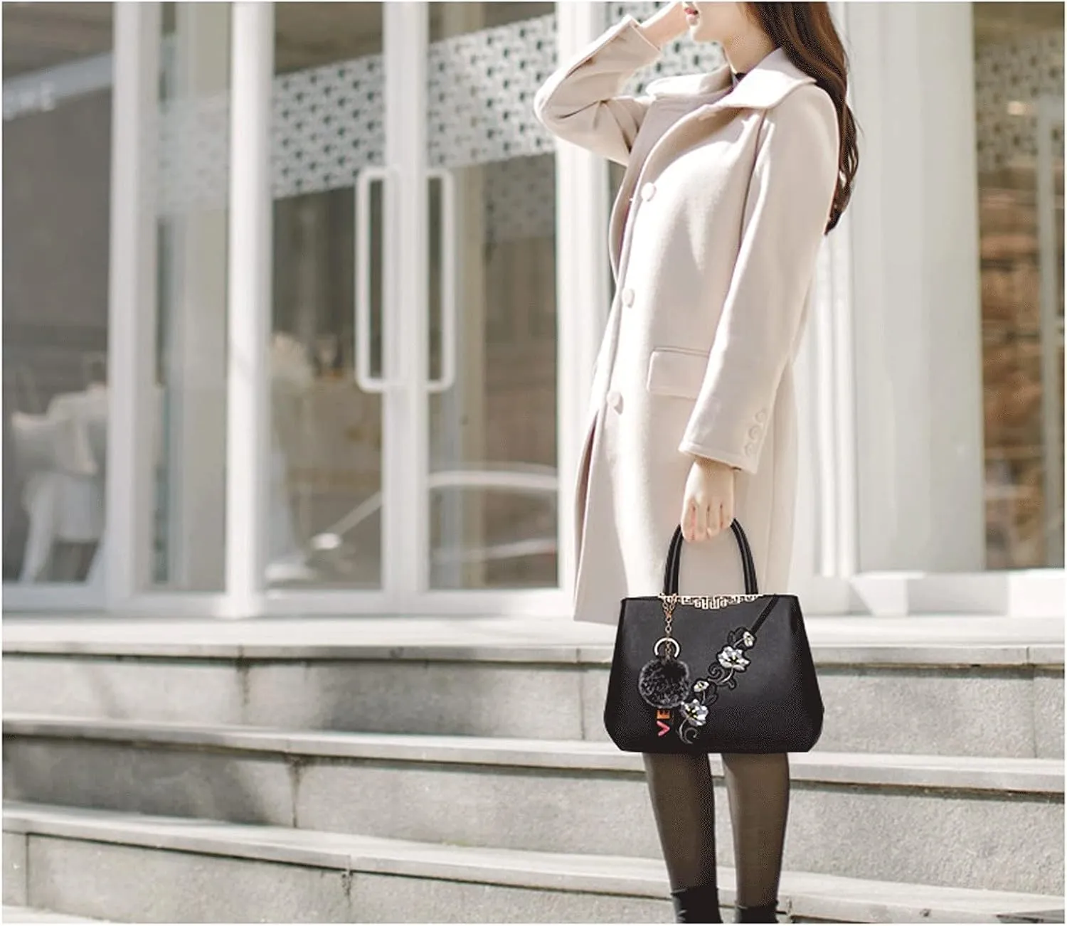 Women's Handbags Embroidered Messenger Bags Women Leather Handbags Bags for Women Main Ladies Hand Bag Female Bag(D)