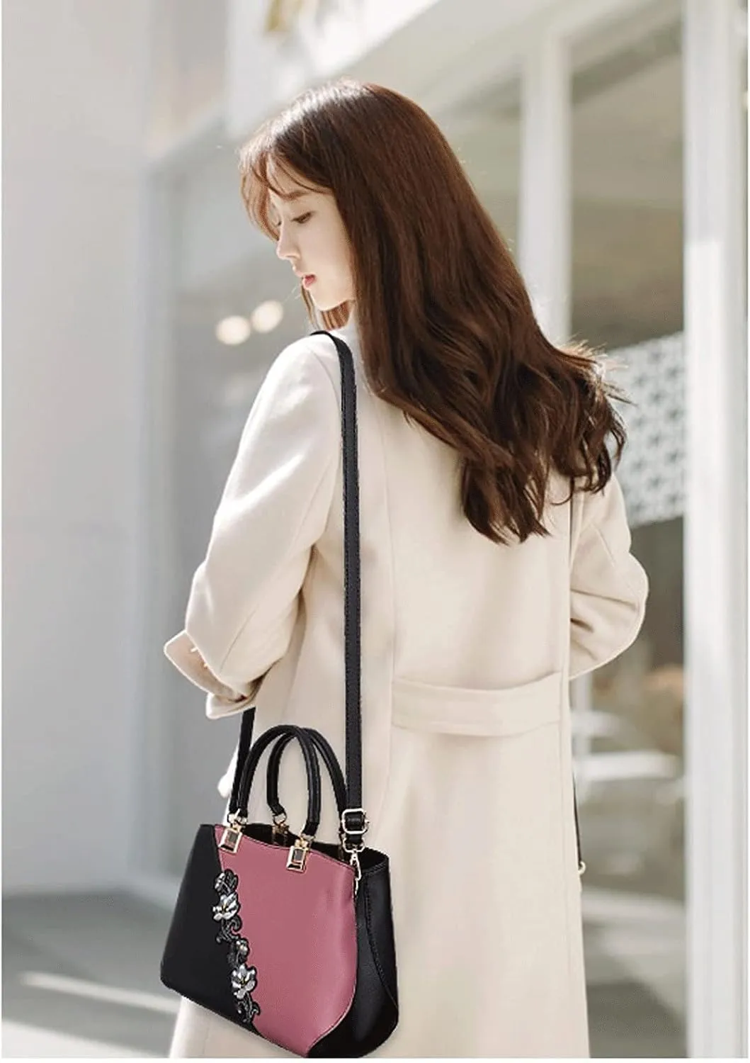 Women's Handbags Embroidered Messenger Bags Women Leather Handbags Bags for Women Main Ladies Hand Bag Female Bag(D)