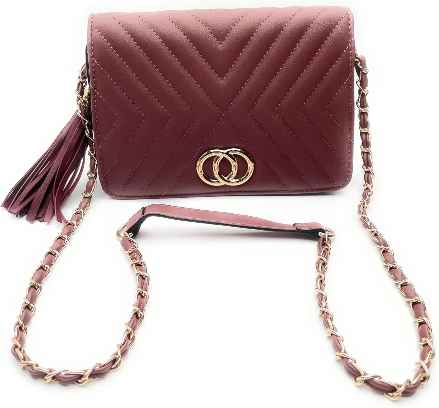 Womens Lightweight Medium Crossbody Bag with Tassel