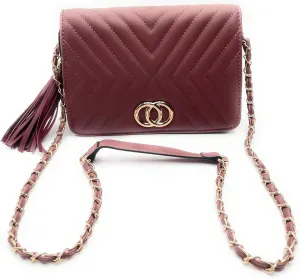 Womens Lightweight Medium Crossbody Bag with Tassel