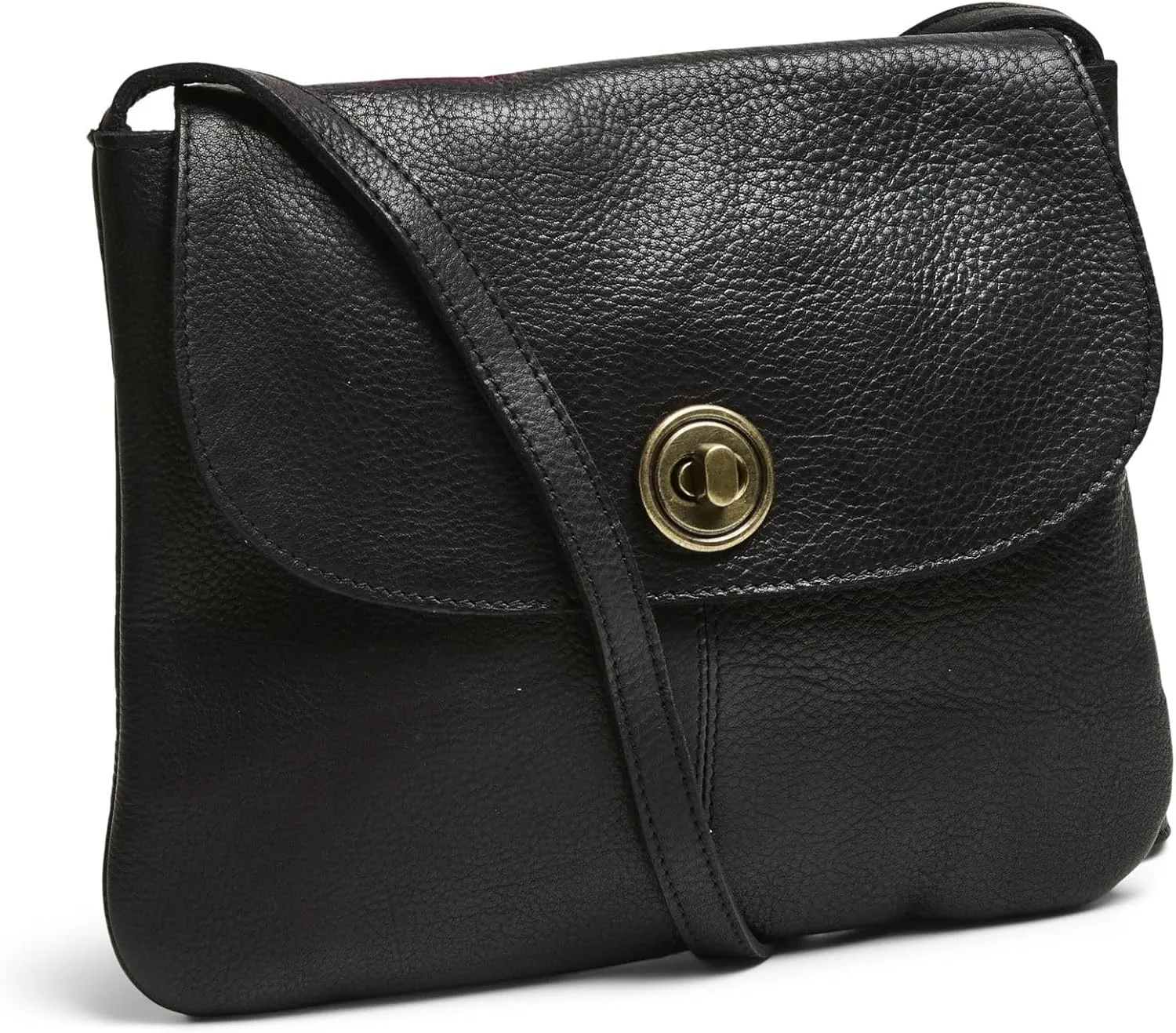 Women's Pctotally Large Leather Party Bag Noos Shoulder Bag, black, Einheitsgröße