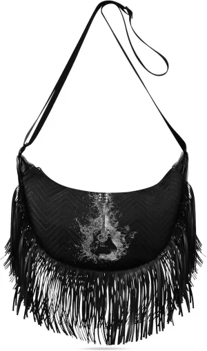 Women's PU Leather Chain Cross Body Bag, Shoulder Handbag Purse with Tassel for Ladies