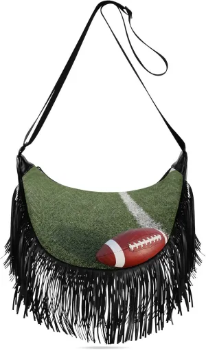 Women's PU Leather Chain Cross Body Bag, Shoulder Handbag Purse with Tassel for Ladies