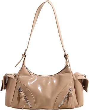 Y2k Shoulder Bag Women's Vintage Vegan Leather Shoulder Purse Punk Streetwear
