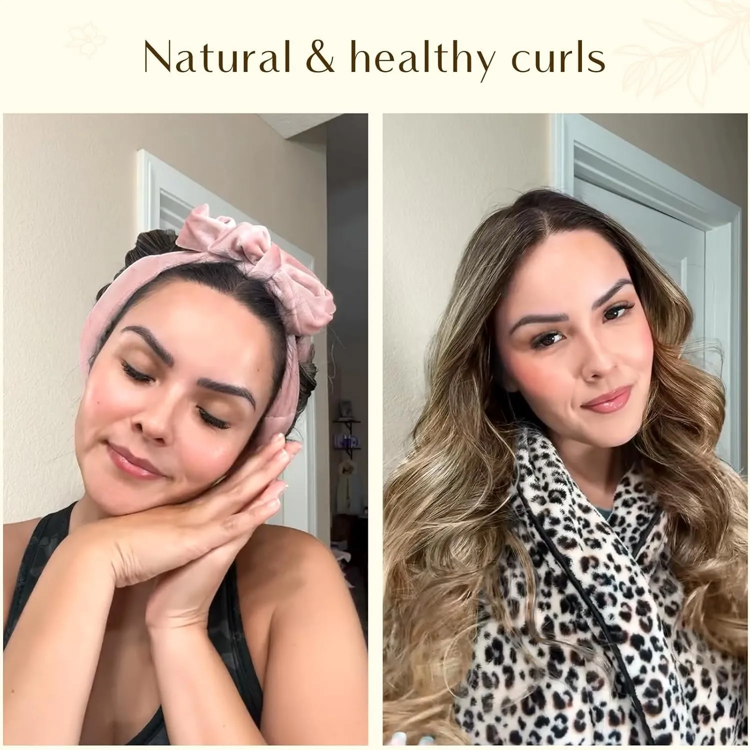 Yanibest Heatless Curls Overnight, Soft Heatless Hair Curler to Sleep in, No Heat Ribbon Wrap, Heatless Curling Set for Long Short Hair with Hair Scrunchies and Clip