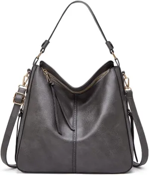 YAQUNICER Women Classic Tote Bag Tassel Pendant Shoulder Bags PU Crossbody Purse