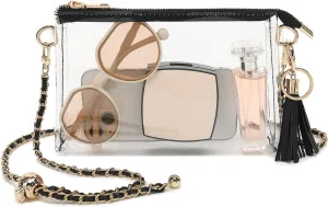 YGR Womens Clear Bag for Stadium Events PVC Small Crossbody Purse for Concert, Party Sports Stadium Approved Present