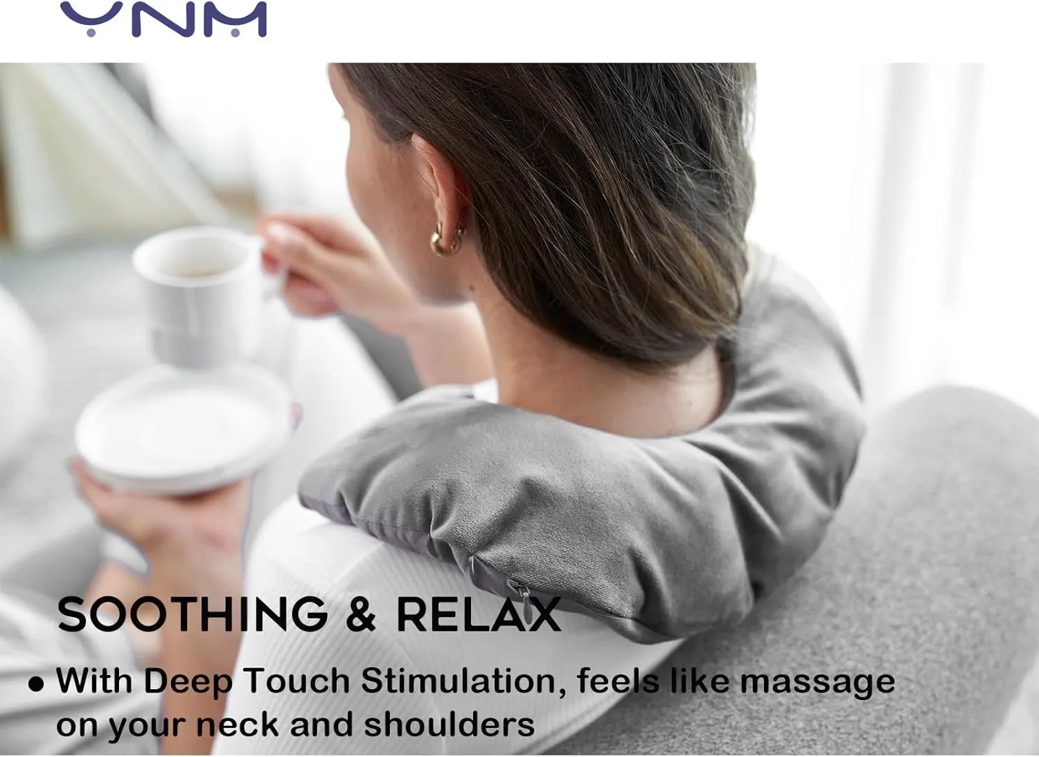 YnM Weighted Shoulder Wrap for Pain Relief and Relaxation, Large Weighted Wrap Filled with Glass Beads, Cooling Rayon & Cozy Velvet Dual-Sided Removable Cover Included, 3lb