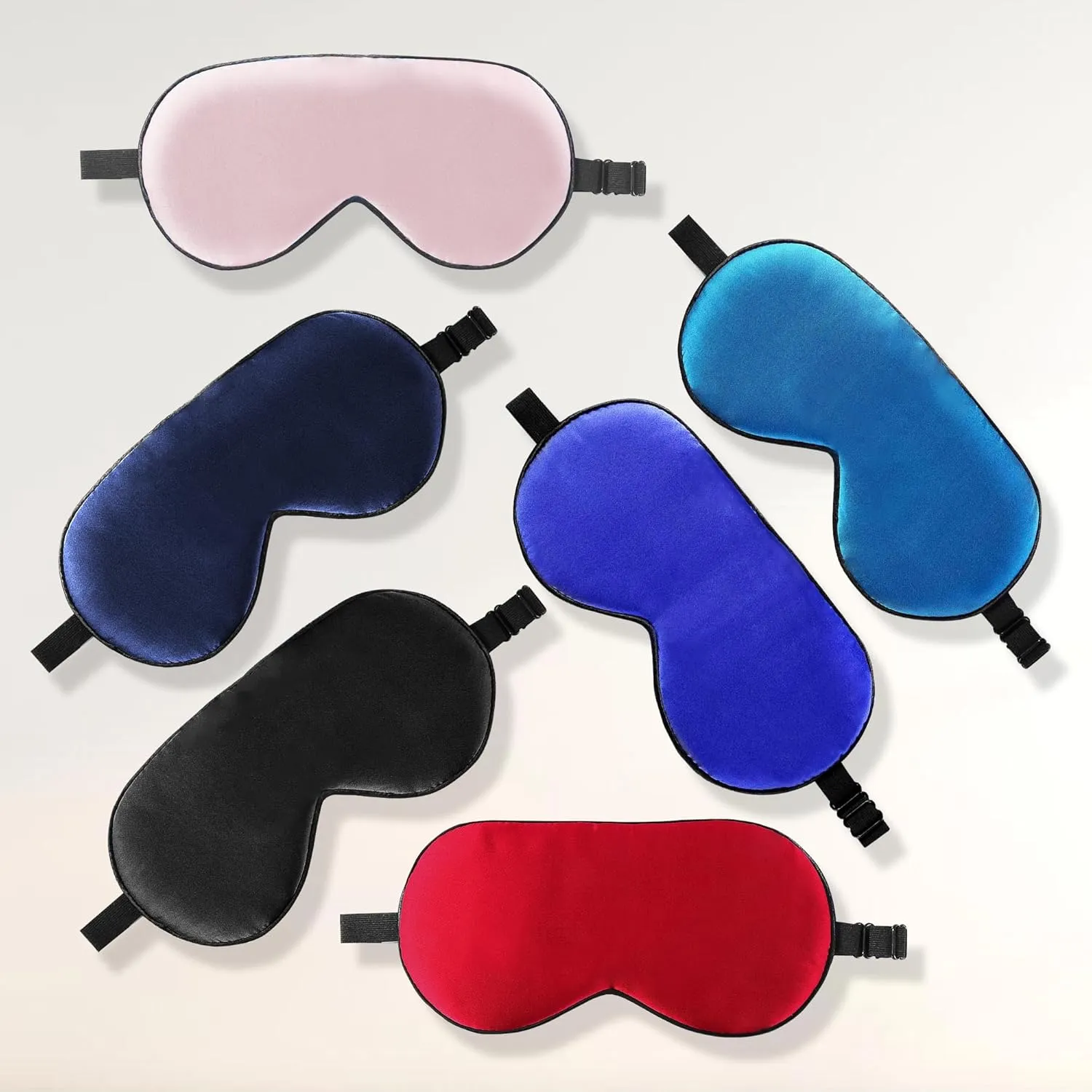 ZIMASILK 2 Pack 100% Natural Silk Sleep Mask, Adjustable Super-Smooth Soft Eye Mask for Sleep, Multiple Color Options (2 Pack,Black)
